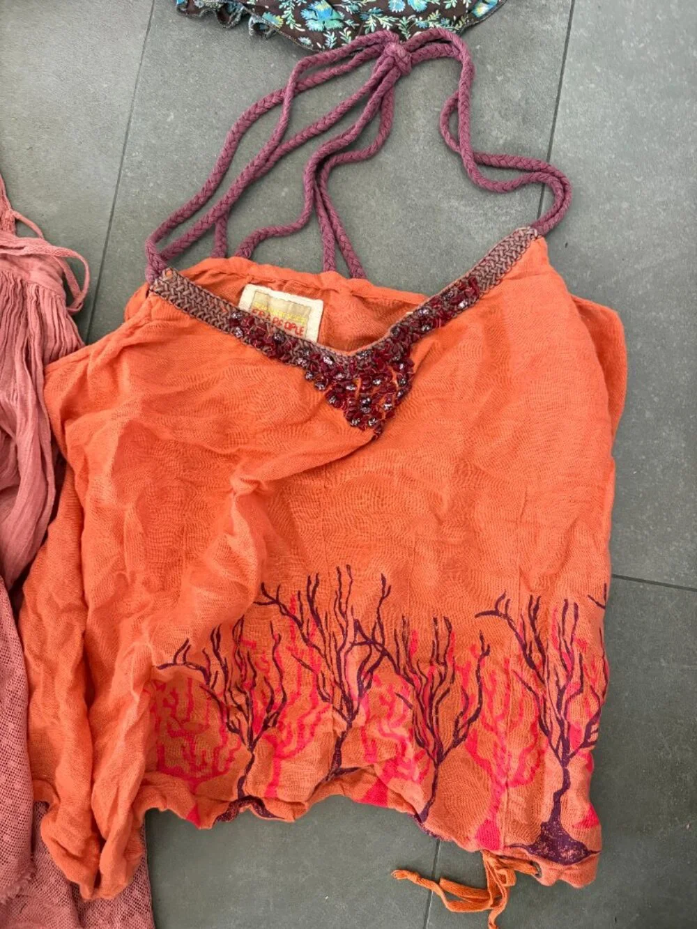 Free People Boho Clothing Bundle – 7 items: Tops, Sweaters & Dresses